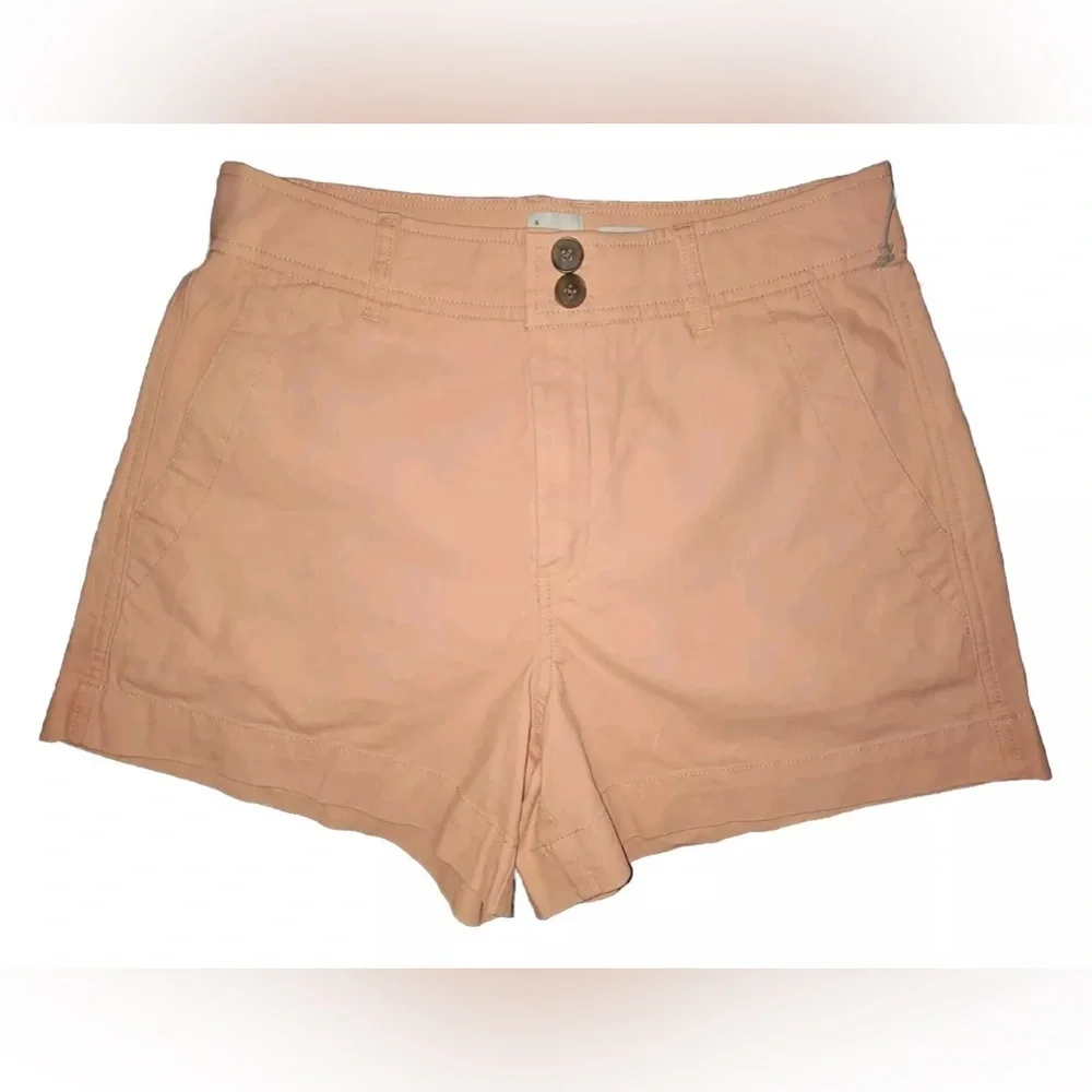 A New Day Women's High-Rise Everyday Shorts Size 2 Peach 98% Cotton/2% Spandex - Picture 5 of 10